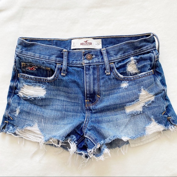 Hollister Pants - Hollister Distressed Cut Off Fray Denim Jean Short